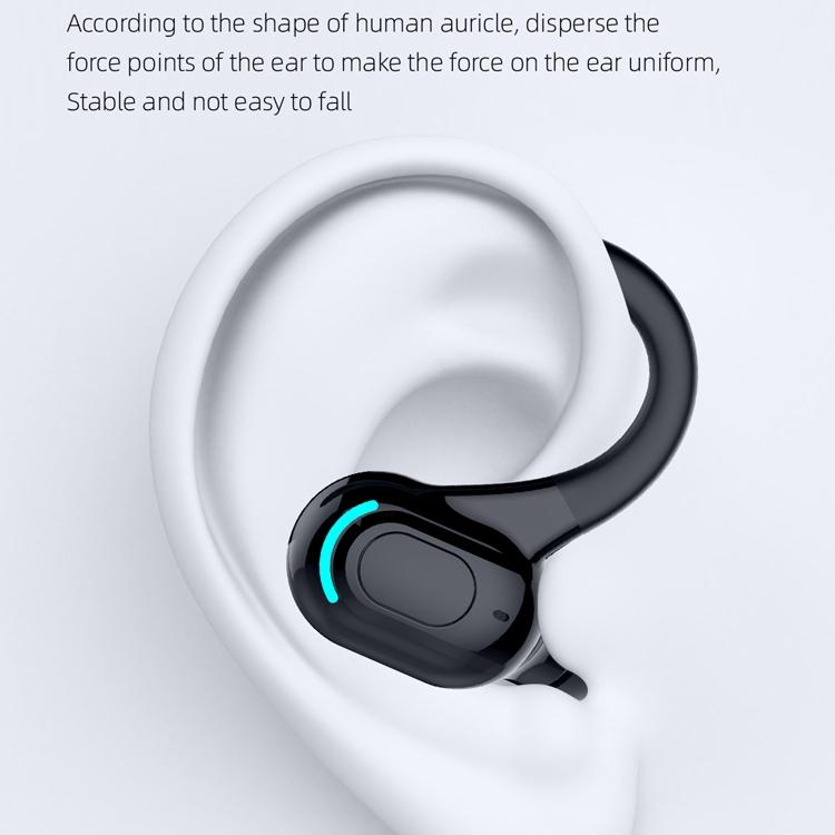 Wireless Sports Earphones - F8 Bluetooth 5.1 Ear-mounted Stereo - White