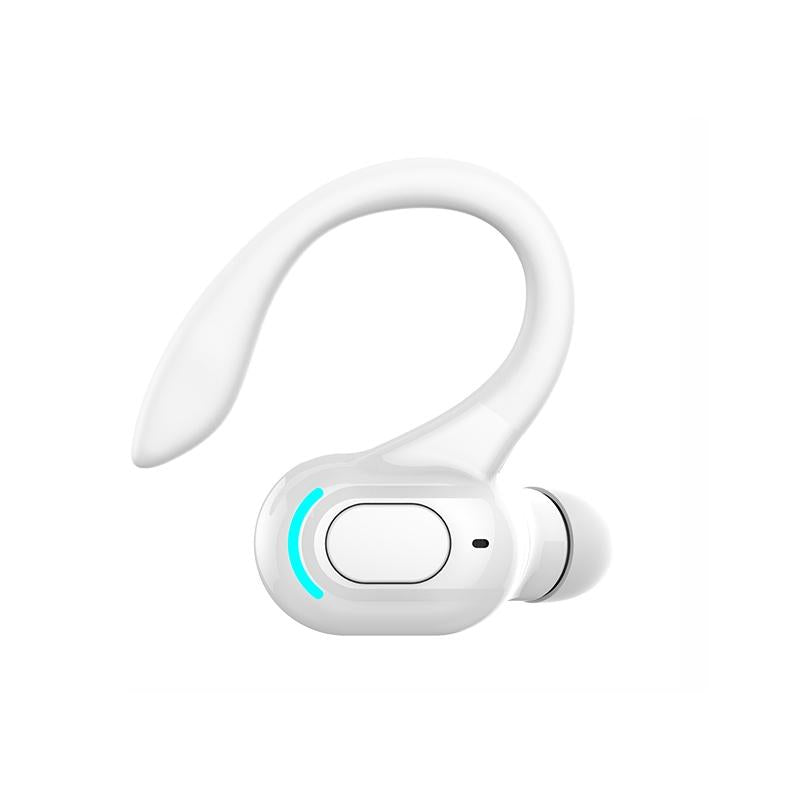 Wireless Sports Earphones - F8 Bluetooth 5.1 Ear-mounted Stereo - White
