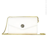 Chic One Shoulder Cowhide Bag For Women - White - Extra Image