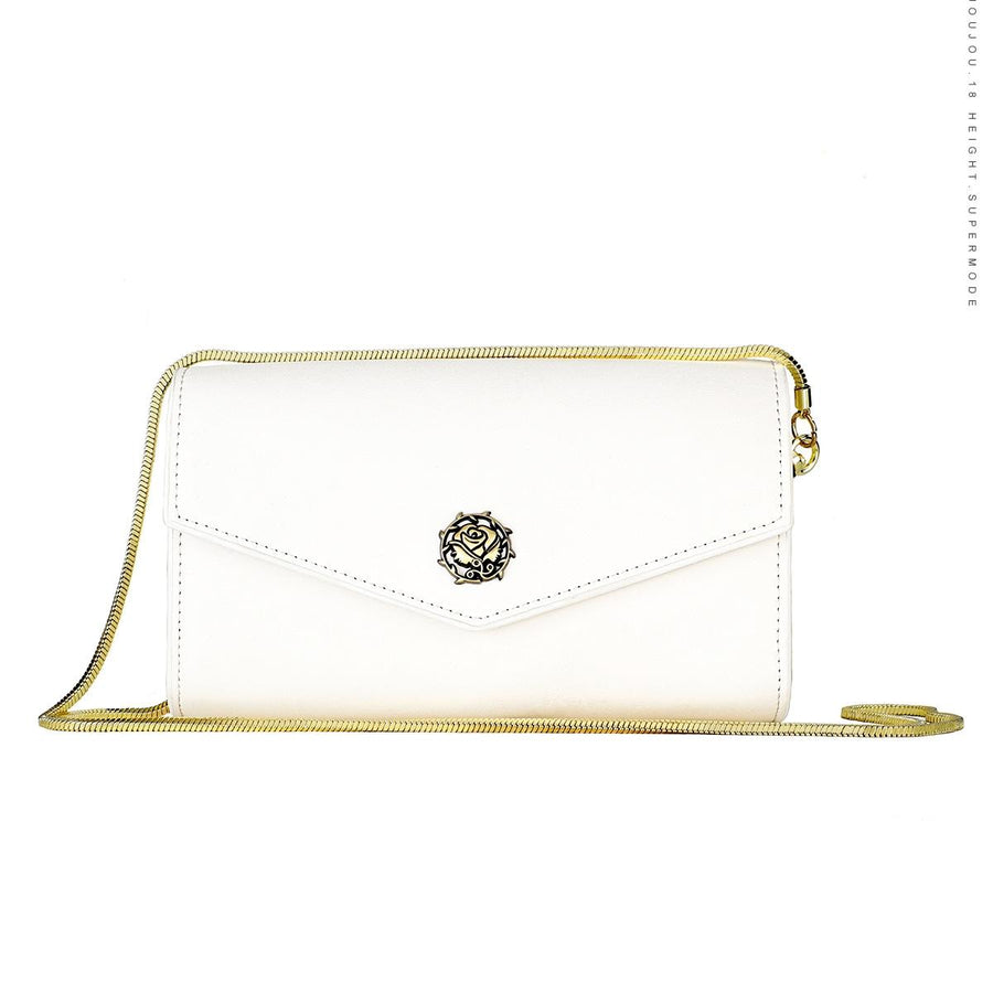 Chic One Shoulder Cowhide Bag For Women - White