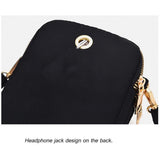 Women Mini Crossbody Phone Bag With Headphone Hole - Dark Purple