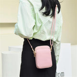Women Mini Crossbody Phone Bag With Headphone Hole - Dark Purple - Extra Image
