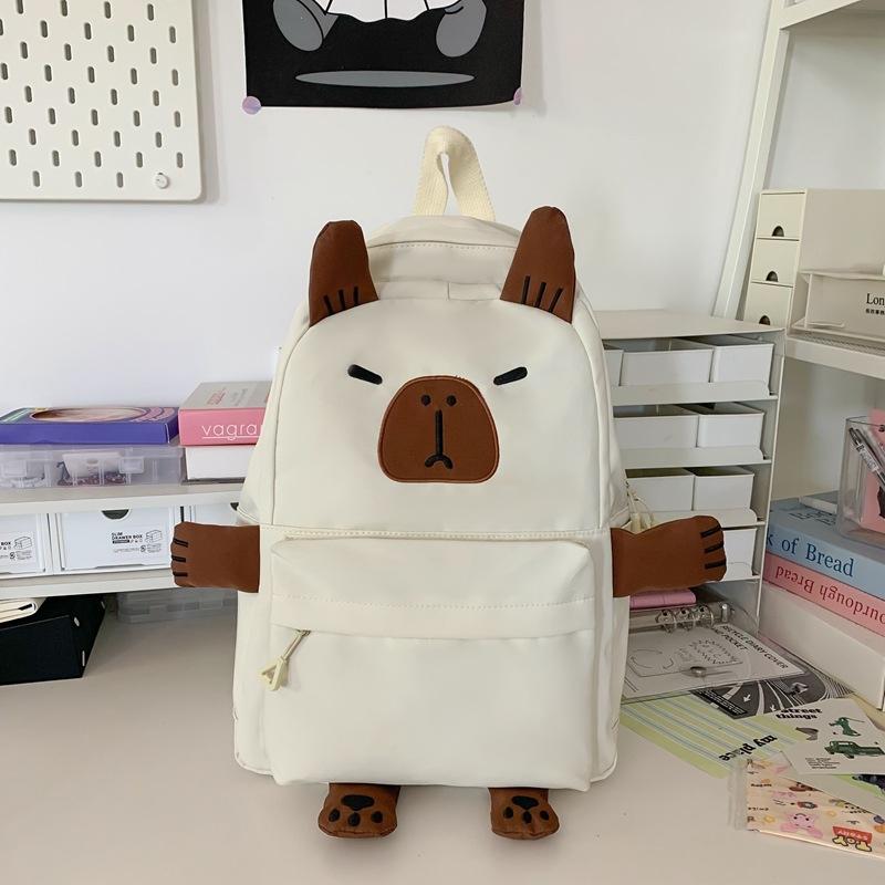 Versatile Large Capacity Backpack For Students - Khaki