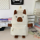 Versatile Large Capacity Backpack For Students - Khaki