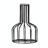 Black Wrought Iron Hydroponic Glass Flower Decoration - no Fake Flowers - Black - Close-Up Angle