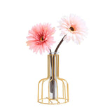 Black Wrought Iron Hydroponic Glass Flower Decoration - no Fake Flowers - Black - Extra Image