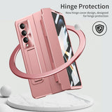For Samsung Galaxy Z Fold4 5G Folding Case With Integrated Hinge - Silver - Extra Image