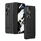 For Samsung Galaxy Z Fold4 5G Folding Case With Integrated Hinge - Silver