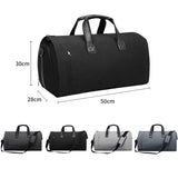 Shoe Compartment Travel Suit Bag - Compact & Organized - Black - Top-Down View