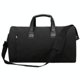 Shoe Compartment Travel Suit Bag - Compact & Organized - Black - Extra Image