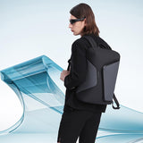Versatile Laptop Backpack for Travel and Business - Gray - Top-Down View