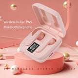 Wireless In-ear Earphone with Touch Control and Led Display - Bluetooth 5.0 - White - 45-Degree Angle