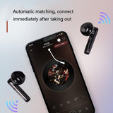 Wireless In-ear Earphone with Touch Control and Led Display - Bluetooth 5.0 - White - Close-Up Angle