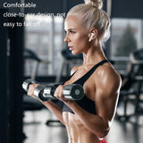 Wireless In-ear Earphone with Touch Control and Led Display - Bluetooth 5.0 - White - Low Angle