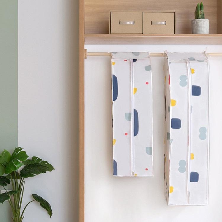 Small 3d Hanger Pocket Wardrobe with Dust Cover - Flowers