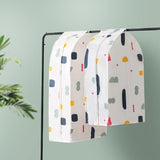 Small 3d Hanger Pocket Wardrobe with Dust Cover - Flowers - Rear View