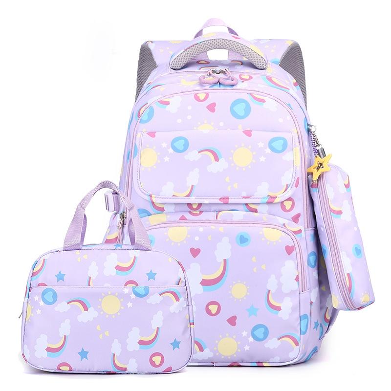 Kids Backpack Set with Lunch Bag & Pencil Case - 3 in 1 - Black