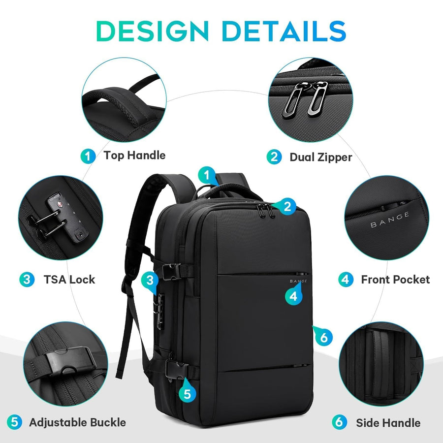 Large Capacity Men Shoulder Backpack - Blue