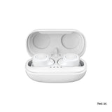 True Wireless Bluetooth Earphones with Charging Box - 5.0 - White - Side View