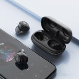 True Wireless Bluetooth Earphones with Charging Box - 5.0 - White - Top-Down View