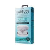 True Wireless Bluetooth Earphones with Charging Box - 5.0 - White - Close-Up Angle