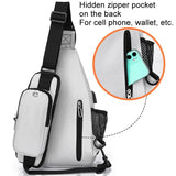 Men Oxford Cloth Chest Bag Casual Crossbody Shoulder Backpack - Green - Extra Image