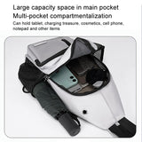 Men Oxford Cloth Chest Bag Casual Crossbody Shoulder Backpack - Green - Extra Image