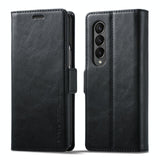For Samsung Galaxy Z Fold4 5G Rfid Leather Phone Case - Secure & Stylish - Red - Front View