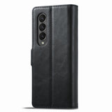 For Samsung Galaxy Z Fold4 5G Rfid Leather Phone Case - Secure & Stylish - Red - Top-Down View