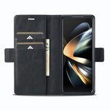 For Samsung Galaxy Z Fold4 5G Rfid Leather Phone Case - Secure & Stylish - Red - 45-Degree Angle