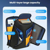 Water Resistant Anti Theft Laptop Backpack With Usb Port - Gray - Rear View