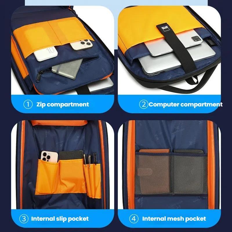 Water Resistant Anti Theft Laptop Backpack With Usb Port - Gray