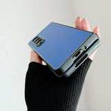 For Samsung Galaxy Z Fold4 5G Aluminum Foldable Phone Case - Blue