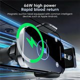 Intelligent Induction Wireless Car Charger - 66w High Power - Silver - 45-Degree Angle