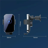 Intelligent Induction Wireless Car Charger - 66w High Power - Silver - Low Angle