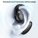 Waterproof Touch Control Wireless Earphones with Ear-hook for Sports - Yellow - Rear View