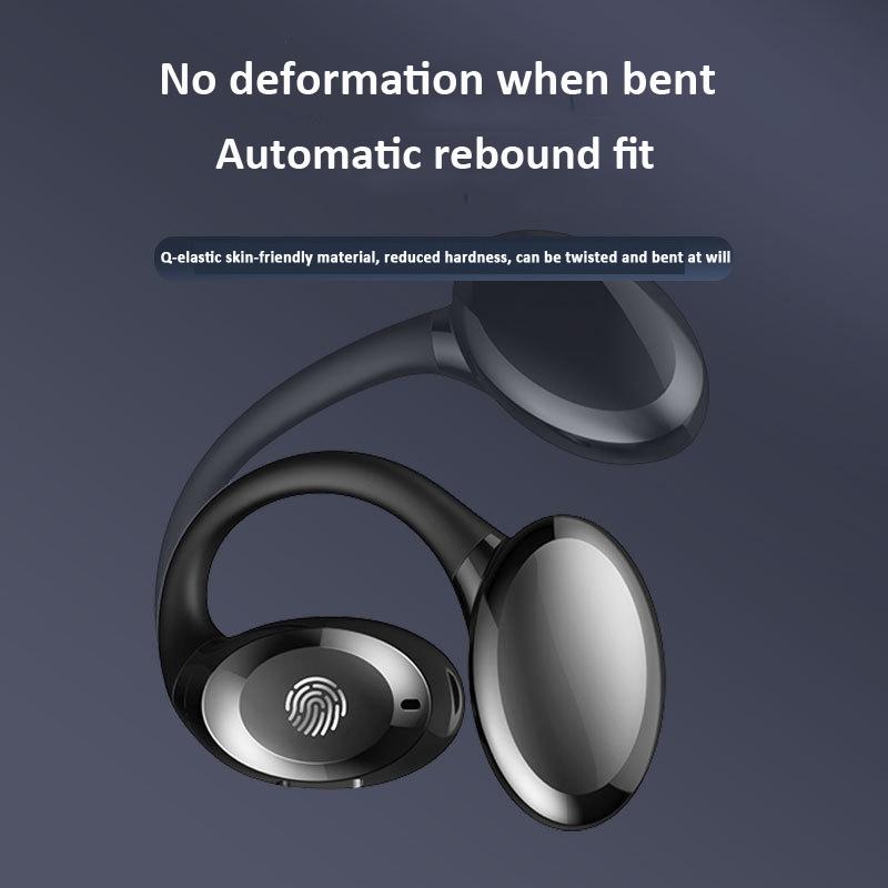 Waterproof Touch Control Wireless Earphones with Ear-hook for Sports - Yellow