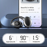 Waterproof Touch Control Wireless Earphones with Ear-hook for Sports - Yellow