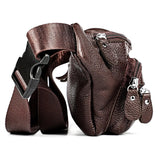 Outdoor Leather Shoulder Bag For Sports & Phone - Black - Extra Image