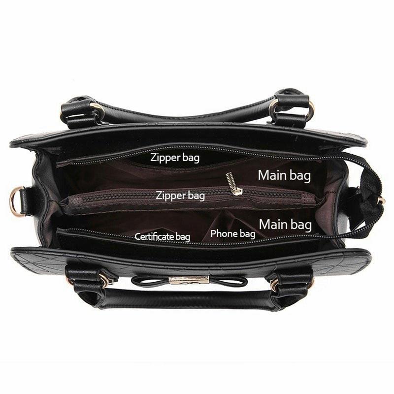 Embossed Bowknot Shoulder Bag For Women - Burgundy