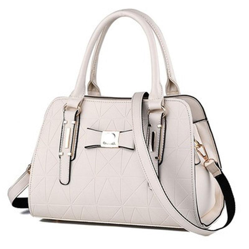 Embossed Bowknot Shoulder Bag For Women - Burgundy