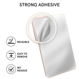 Silicone Adhesive Card Case For Mobile Phones - Black