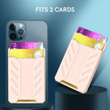 Silicone Adhesive Card Case For Mobile Phones - Black