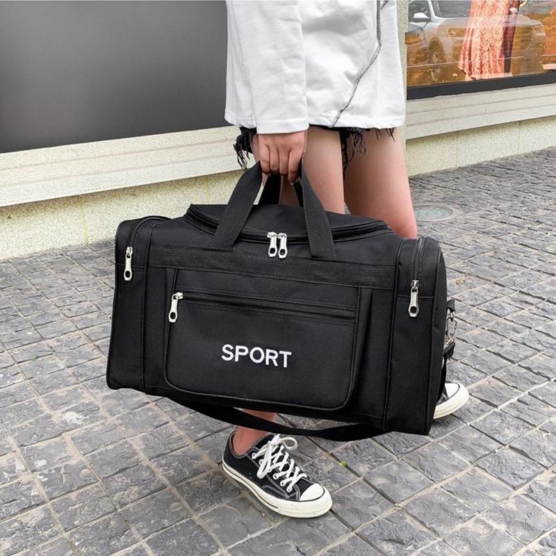 Large Capacity Shoulder Travel Bag - Black