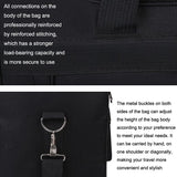 Large Capacity Shoulder Travel Bag - Black - Rear View