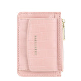 Multifunctional Crocodile Card Holder With Zipper Small Coin Purse - Red - Extra Image