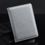 Stylish Pu Leather Driving License Holder Wallet - Brown