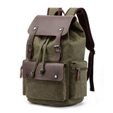 Student Canvas Backpack - Compact and Stylish - Khaki