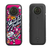 Protective Film Stickers for Dji Insta360 X3 Panoramic Camera - Social Dog + Drawing Black