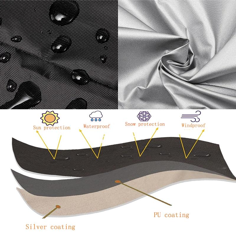 Outdoor Pet Cage Cover - Oxford Cloth Dustproof Rainproof Sunscreen - 63.5x48x50cm - Black